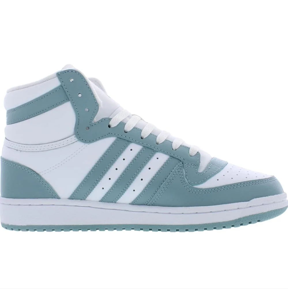 Adidas White and Blue High-Top TopTens Sneakers